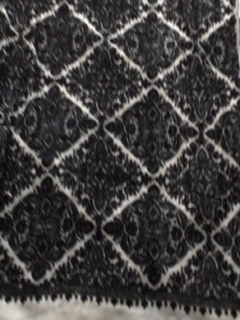 Scarf Embroidered Black Floral - Picture 4 of 4